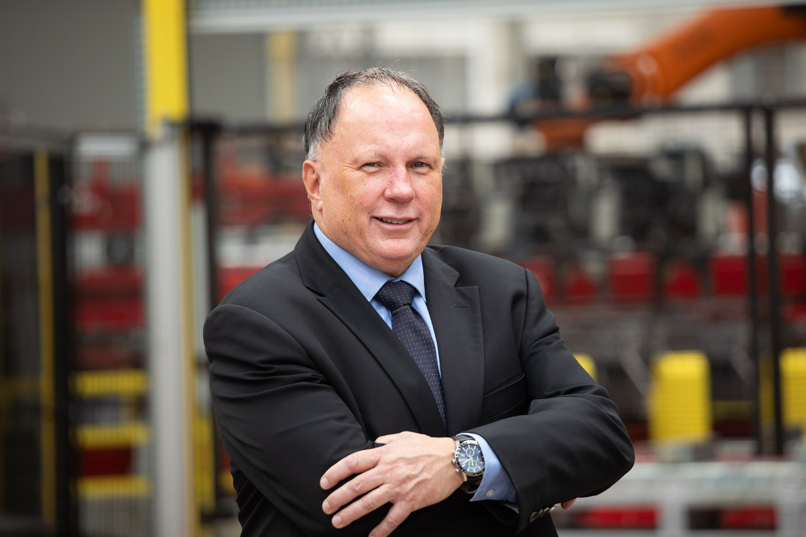 Portrait of Stephen Morley, president of the Confederation of British Metalforming.
